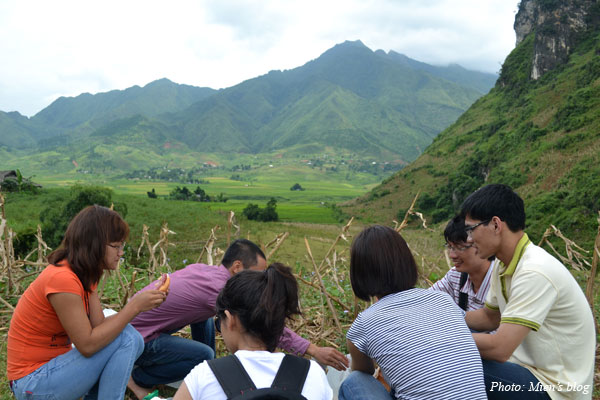 Lunch among the picturesque nature