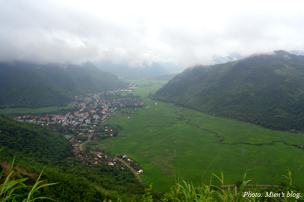 View of a valley on the way from Mai Chau back to Hanoi