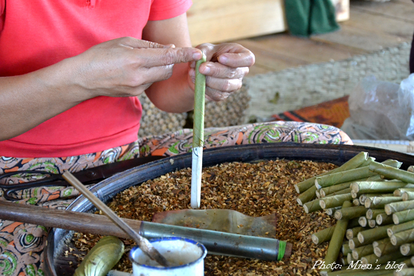 At the hand-made organic cigarette village