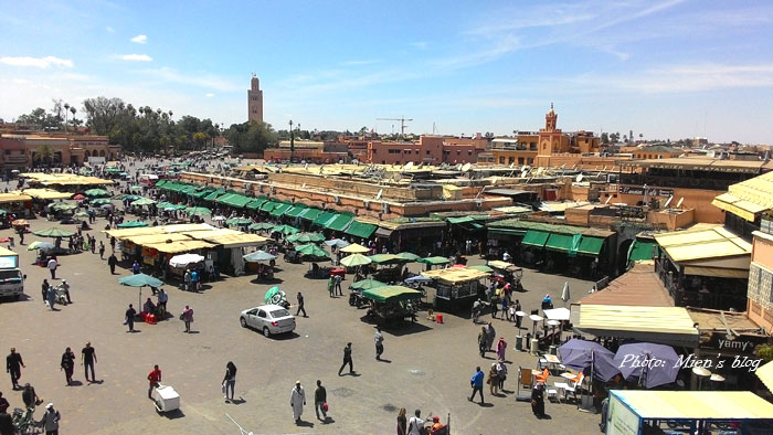 A view to Jemaa El Fna, Marrakech, Morocco